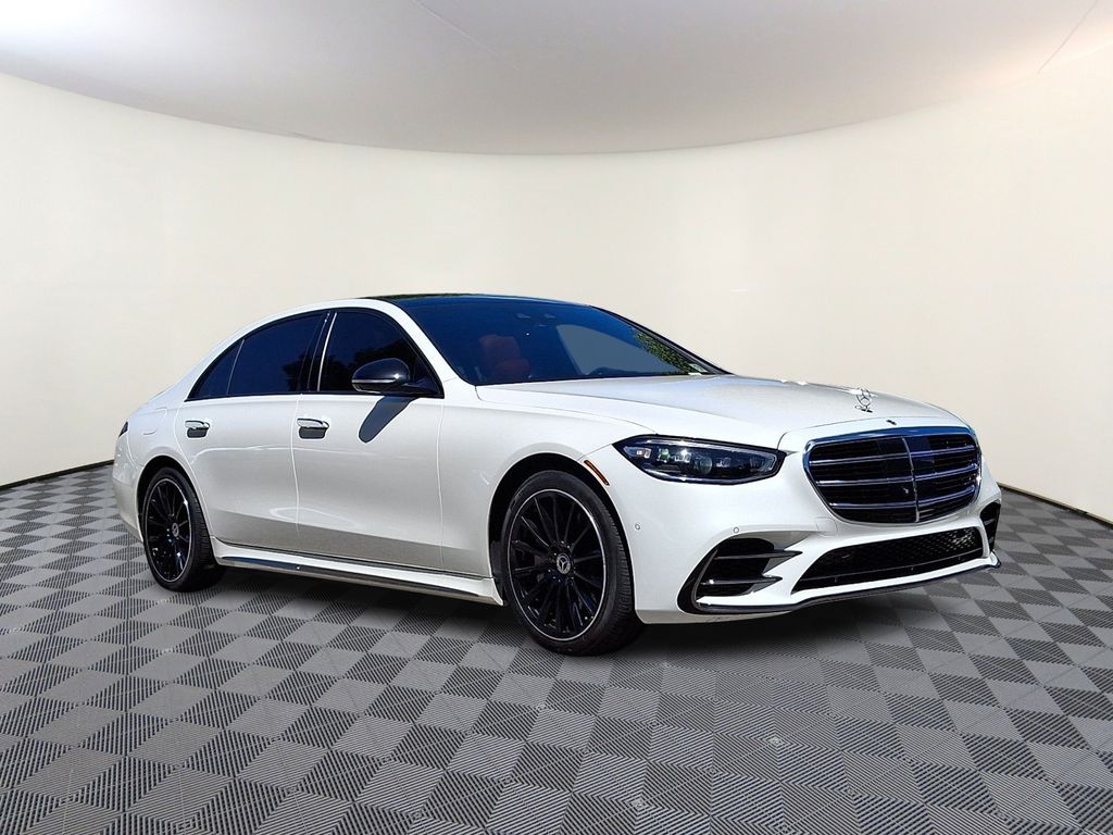White 2023 Mercedes-Benz S-Class Sedan All-Wheel Drive 9-Speed Automatic