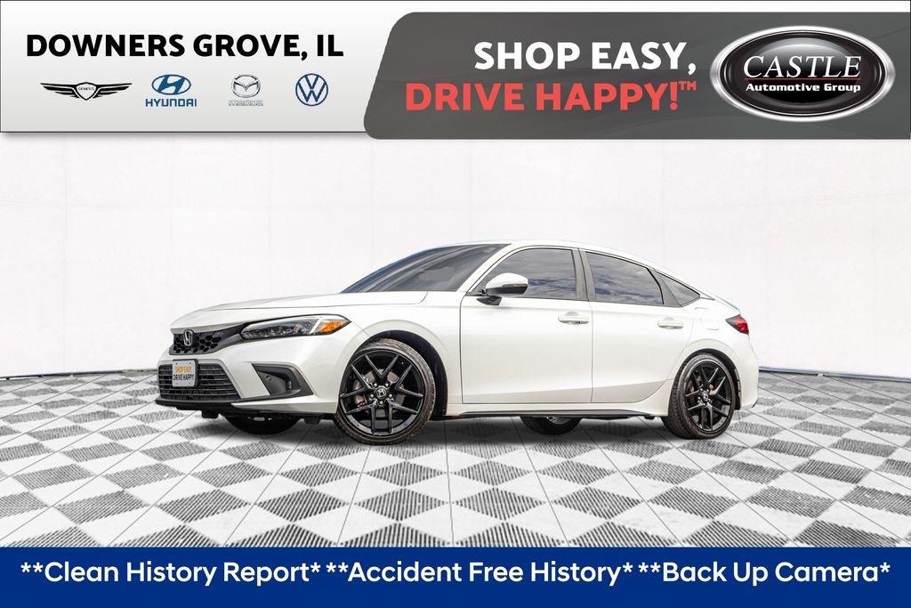 Platinum White Pearl 2023 Honda Civic Hatchback Hatchback Front-Wheel Drive Continuously Variable Transmission