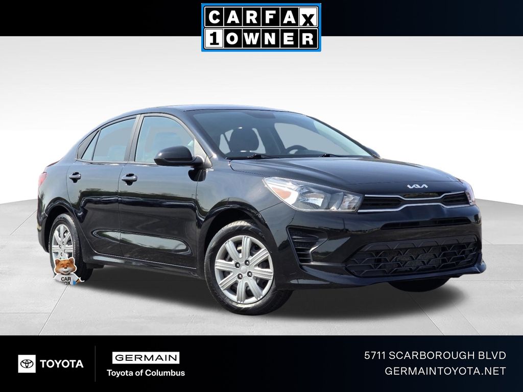 Aurora Black 2023 Kia Rio Sedan Front-Wheel Drive Continuously Variable Transmission