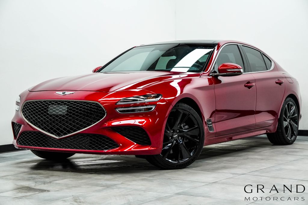 Havana Red 2022 Genesis G70 3.3T RWD Sedan Rear-Wheel Drive 8-Speed Automatic