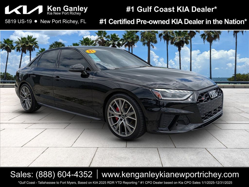 Mythos Black Metallic 2021 Audi S4 Sedan All-Wheel Drive 8-Speed Automatic