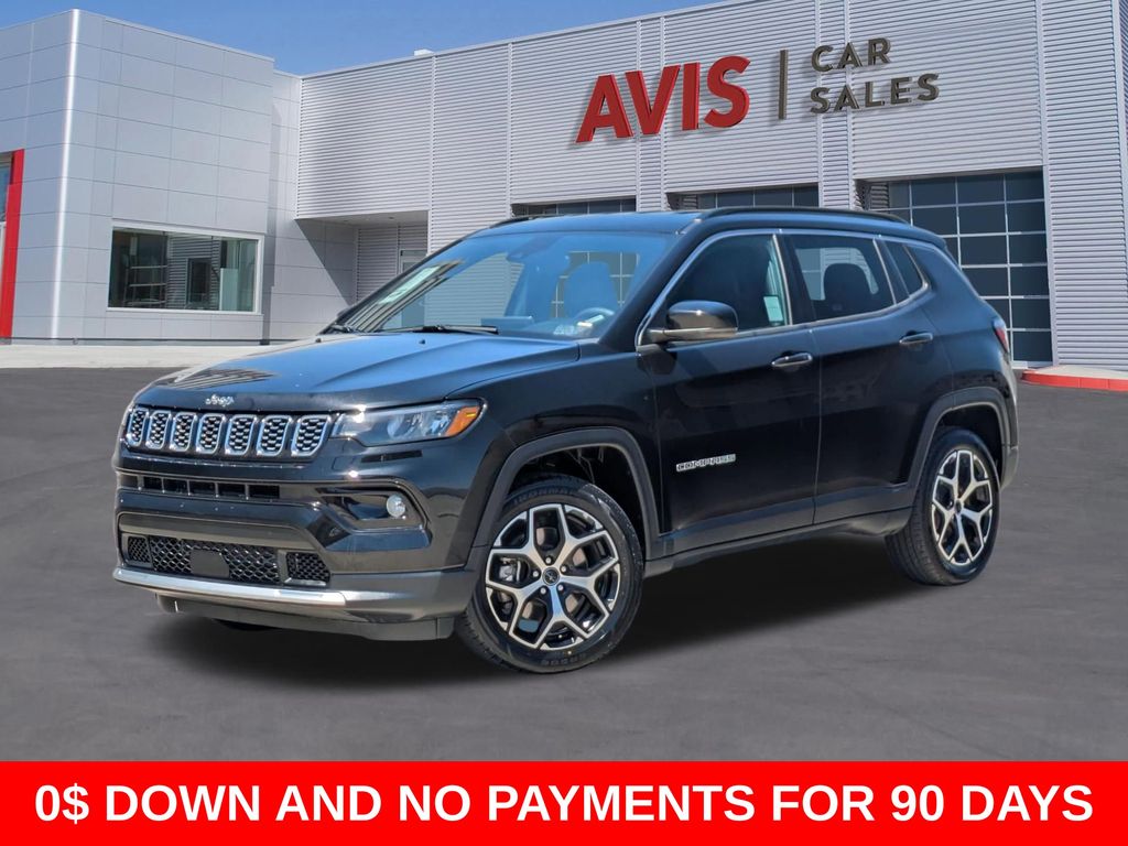Diamond Black Crystal Pearlcoat 2025 Jeep Compass Limited 4WD SUV / Crossover Four-Wheel Drive 8-Speed Automatic