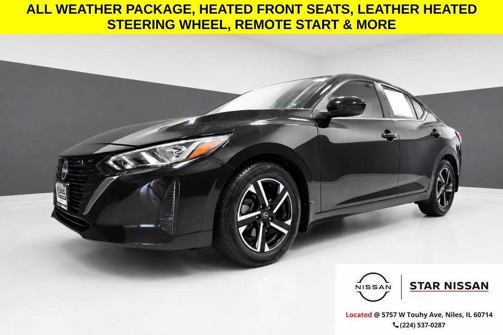 Super Black 2024 Nissan Sentra Sedan Front-Wheel Drive Continuously Variable Transmission