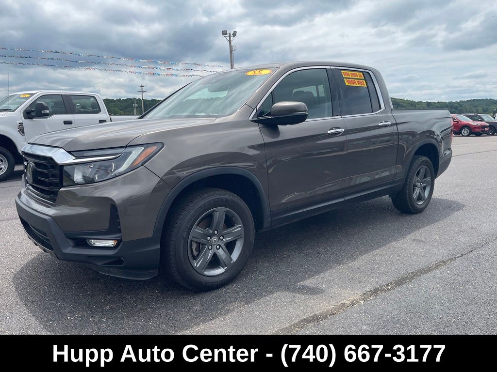 Pewter Metallic 2022 Honda Ridgeline Pickup Truck All-Wheel Drive 9-Speed Automatic