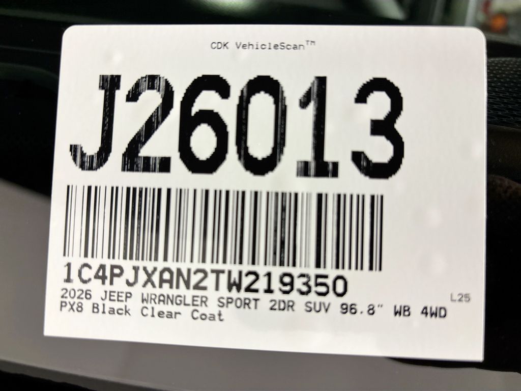 2026 Jeep Wrangler Sport S