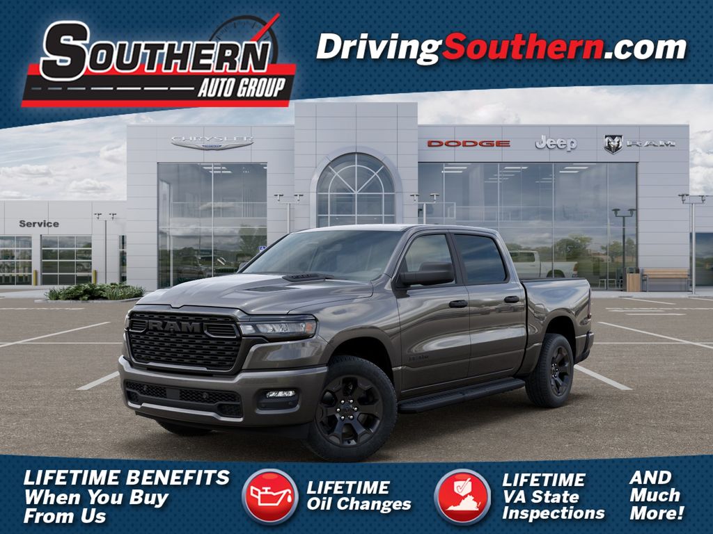 Gray (Granite Crystal Metallic Clearcoat) 2026 RAM 1500 Pickup Truck Four-Wheel Drive 8-Speed Automatic