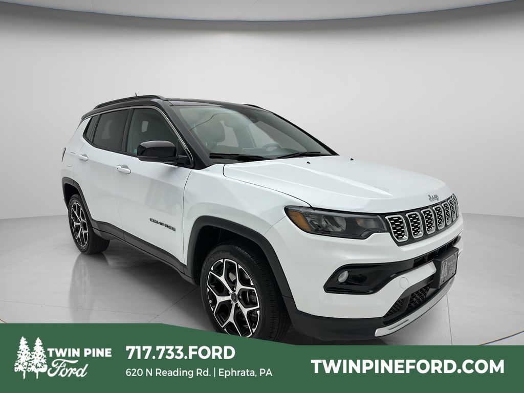 Bright White Clearcoat 2025 Jeep Compass SUV / Crossover Four-Wheel Drive 8-Speed Automatic