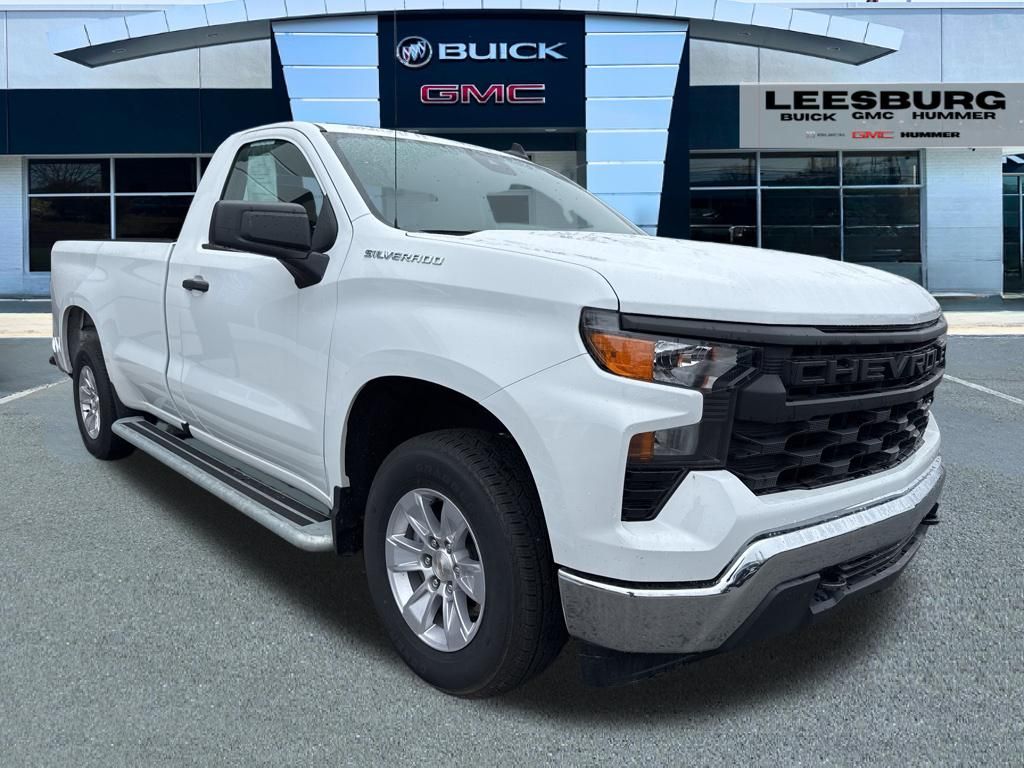 Summit White 2025 Chevrolet Silverado 1500 Work Truck Regular Cab LB RWD Pickup Truck 4X2 Automatic
