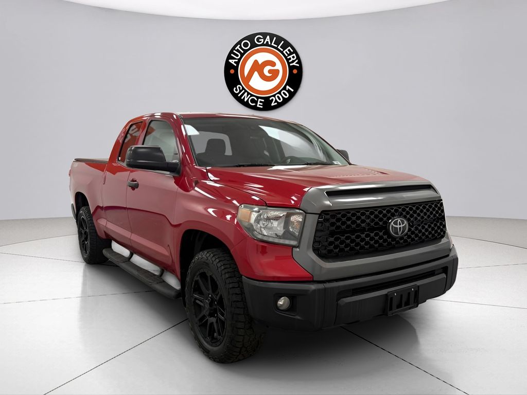 Red 2019 Toyota Tundra SR Double Cab 4.6L Pickup Truck 4X2 6-Speed Automatic Overdrive
