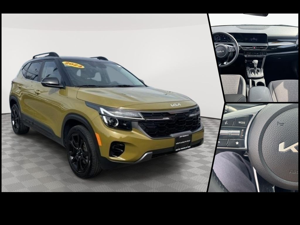 Valais Green/Black Roof 2024 Kia Seltos SUV / Crossover All-Wheel Drive 8-Speed Automatic