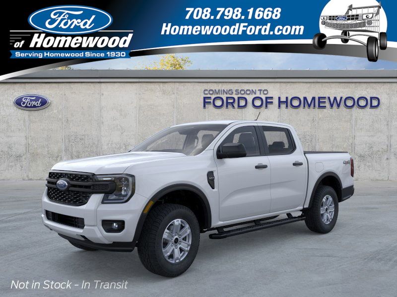 Oxford White 2026 Ford Ranger XL SuperCrew 4WD Pickup Truck Four-Wheel Drive Automatic