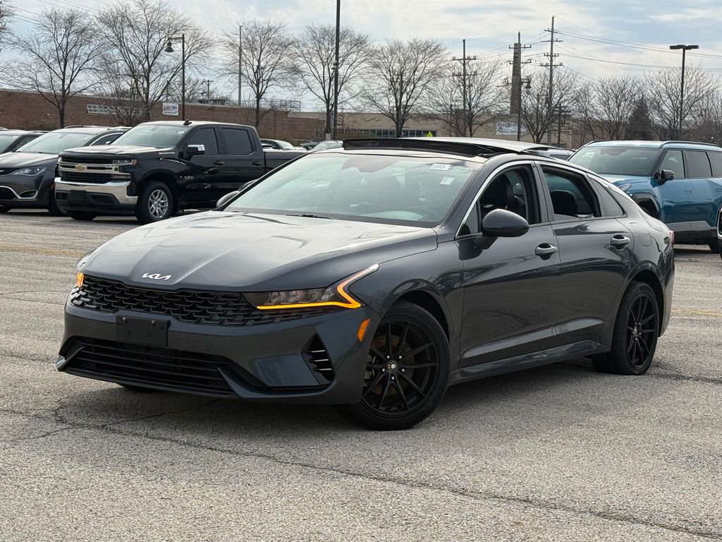 Gravity Gray 2022 Kia K5 EX FWD Sedan Front-Wheel Drive 8-Speed Automatic