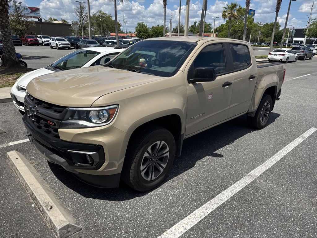 Sand Dune Metallic 2021 Chevrolet Colorado Z71 Crew Cab 4WD Pickup Truck Four-Wheel Drive 8-Speed Automatic
