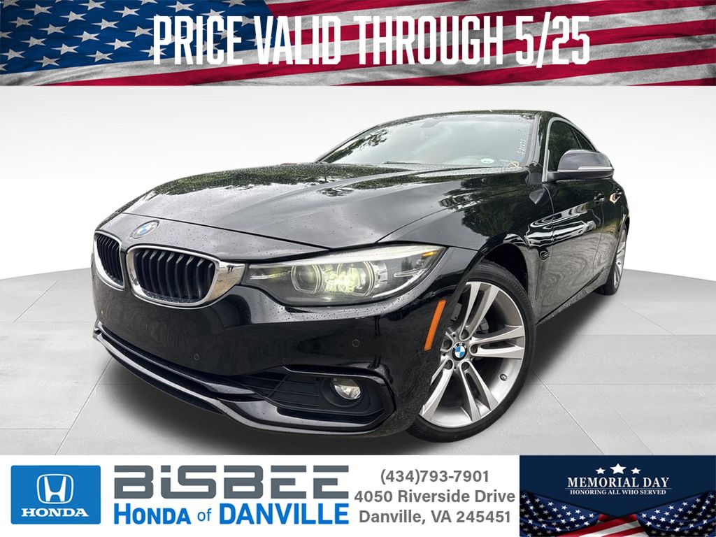 Jet Black 2018 BMW 4 Series 430i Gran Coupe RWD Sedan Rear-Wheel Drive 8-Speed Automatic