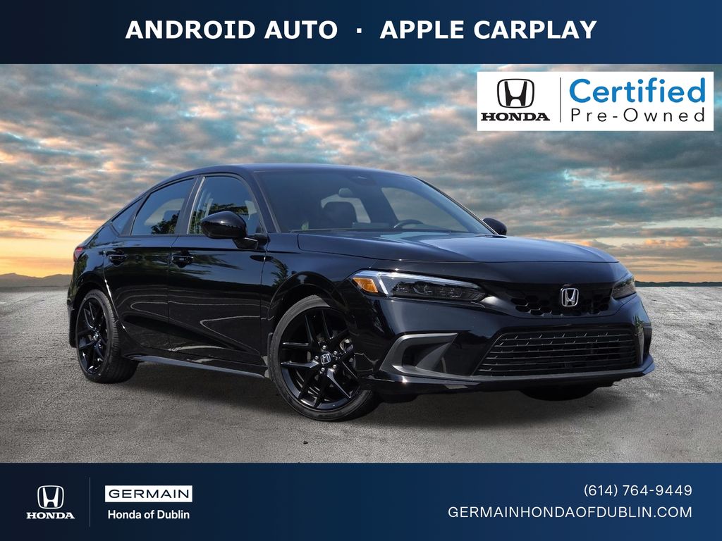 Crystal Black Pearl 2024 Honda Civic Hatchback Hatchback Front-Wheel Drive Automatic