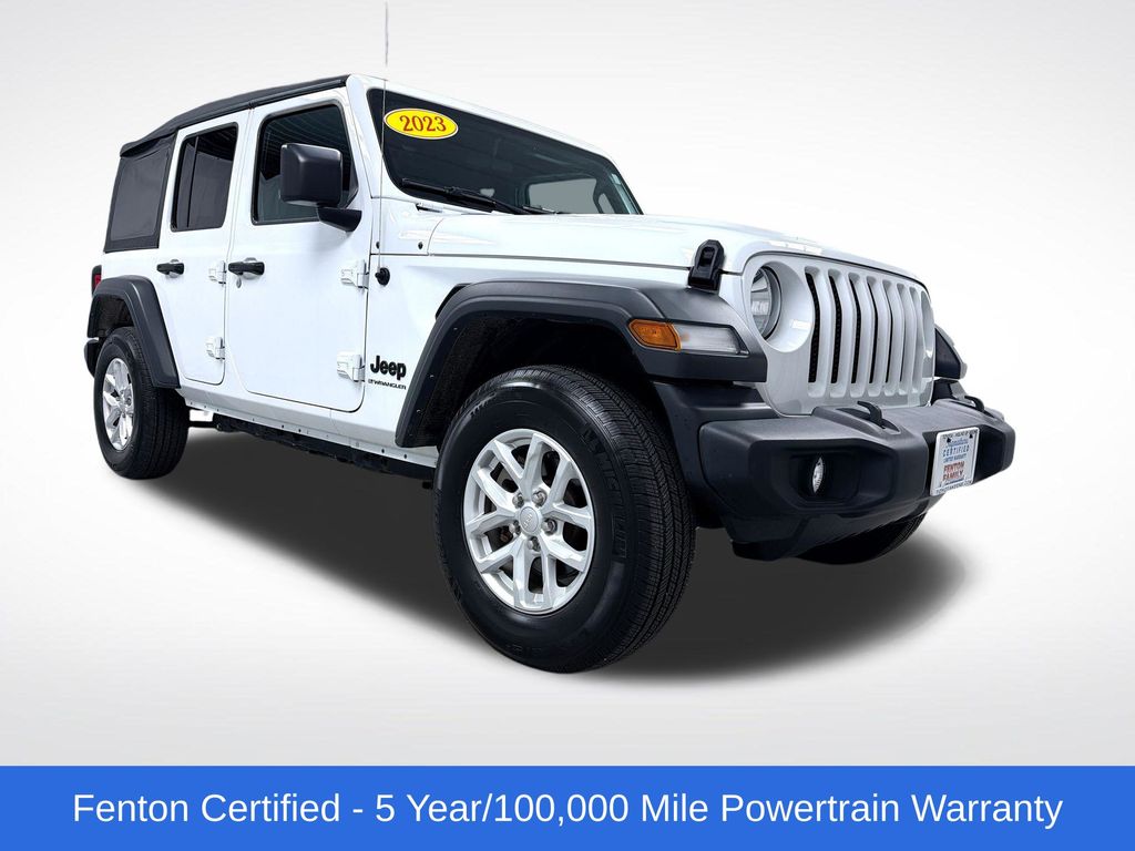 Bright White Clearcoat 2023 Jeep Wrangler SUV / Crossover Four-Wheel Drive 8-Speed Automatic