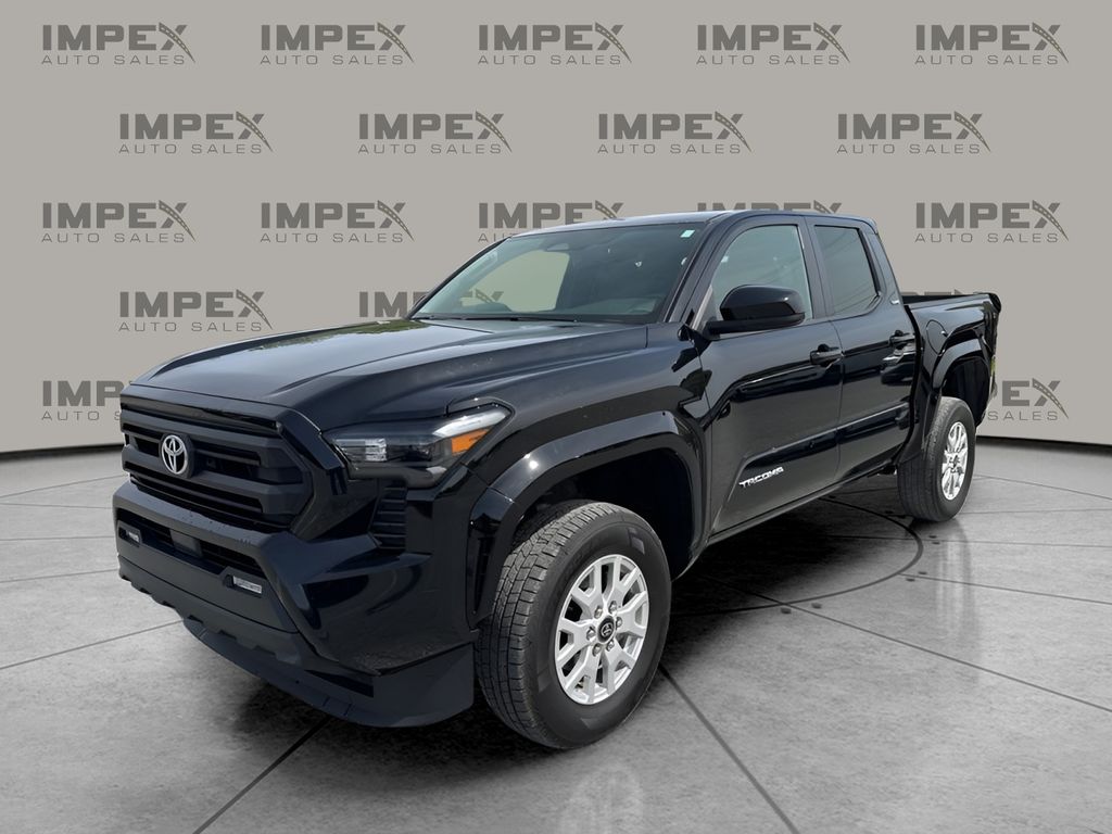 Black 2024 Toyota Tacoma SR5 Double Cab RWD Pickup Truck 4X2 8-Speed Automatic