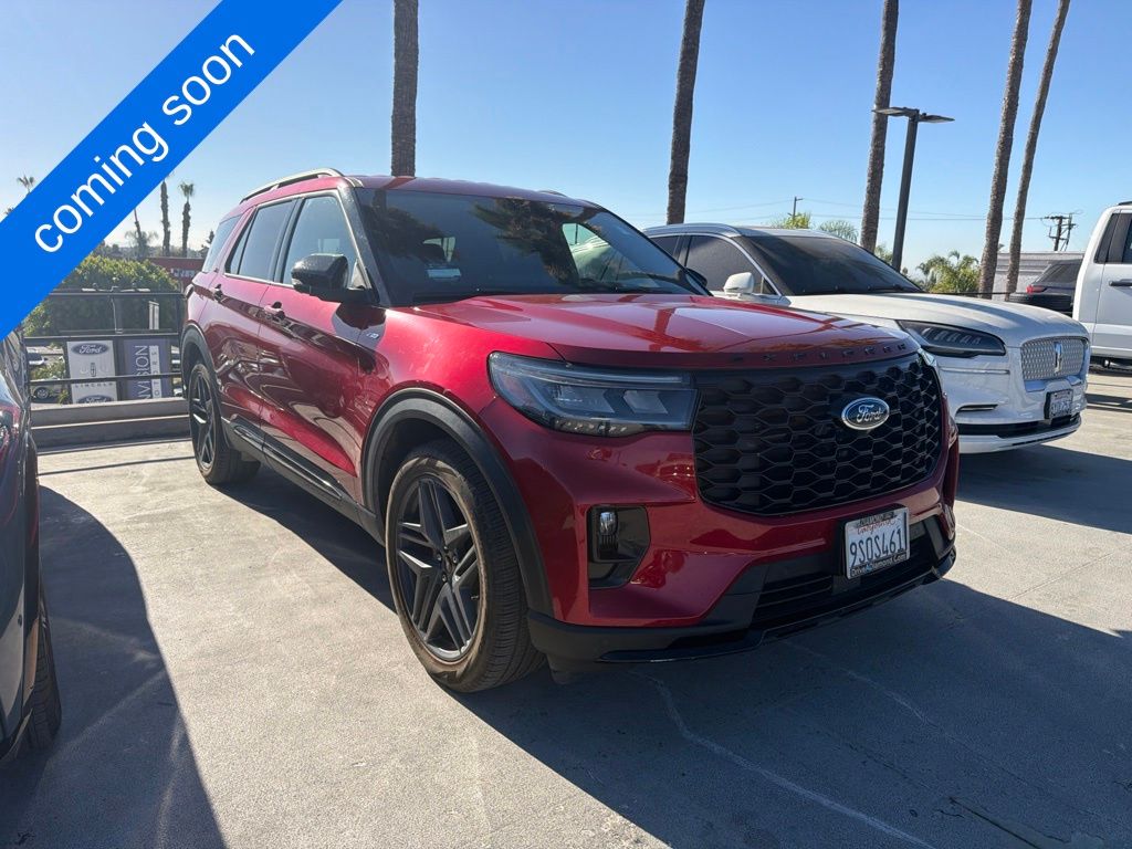 Red Metallic 2025 Ford Explorer SUV / Crossover Rear-Wheel Drive Automatic