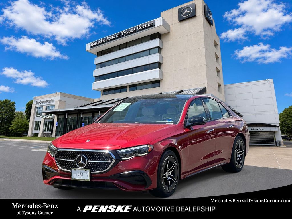 Red 2024 Mercedes-Benz E-Class Sedan All-Wheel Drive 9-Speed Automatic