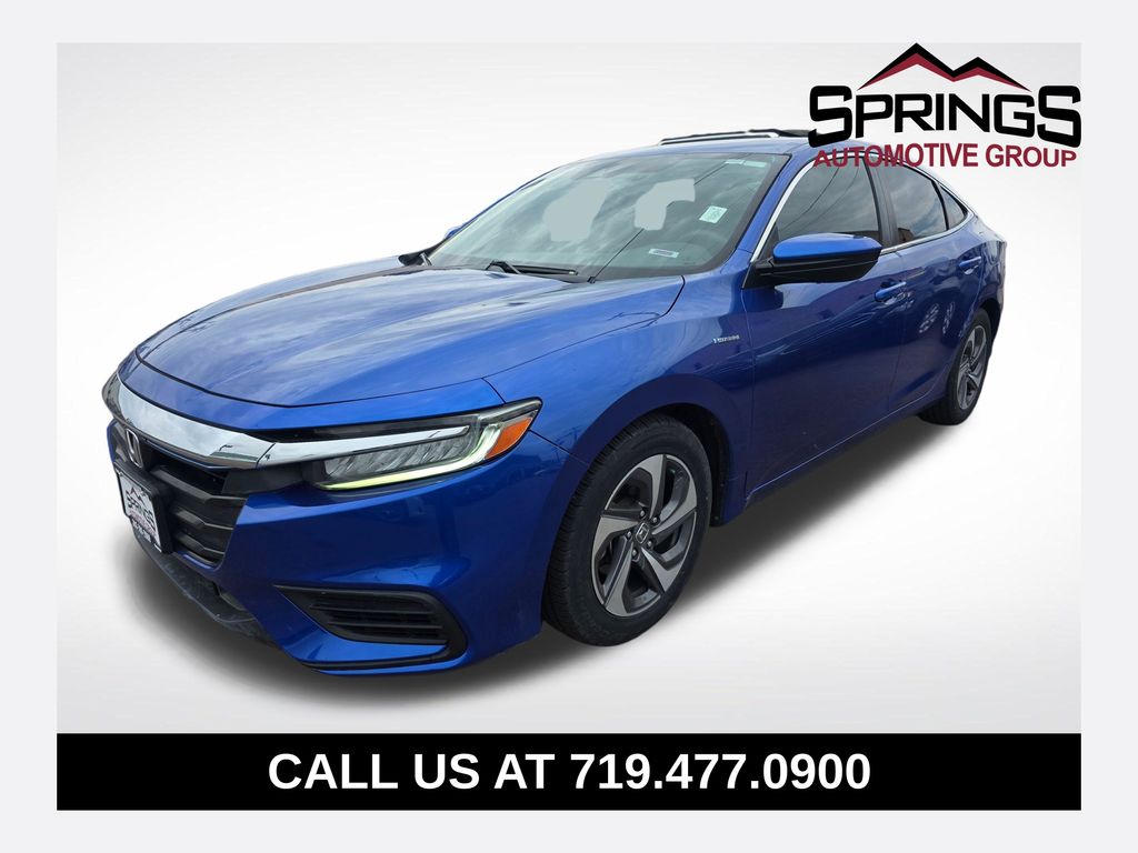 Blue 2019 Honda Insight Sedan Front-Wheel Drive Continuously Variable Transmission