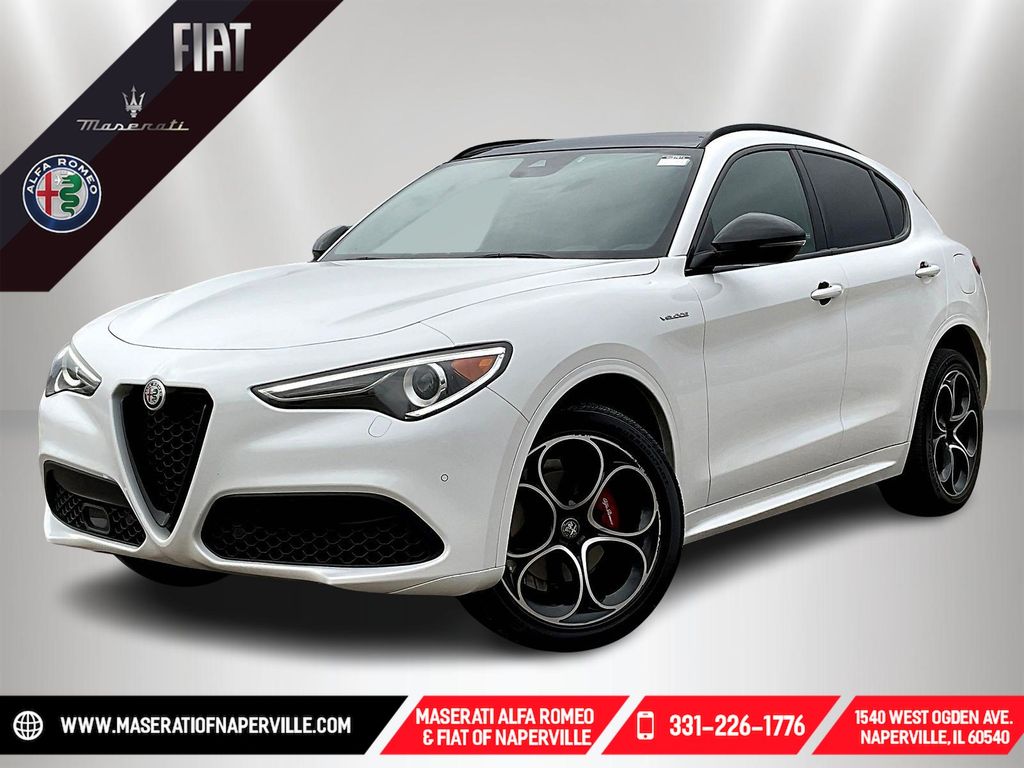 Alfa White 2023 Alfa Romeo Stelvio Veloce AWD SUV / Crossover All-Wheel Drive 8-Speed Automatic