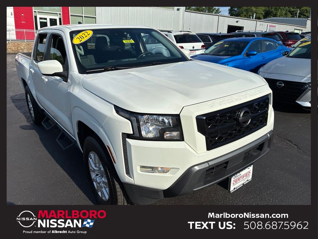 Glacier White 2022 Nissan Frontier Pickup Truck Four-Wheel Drive 9-Speed Automatic
