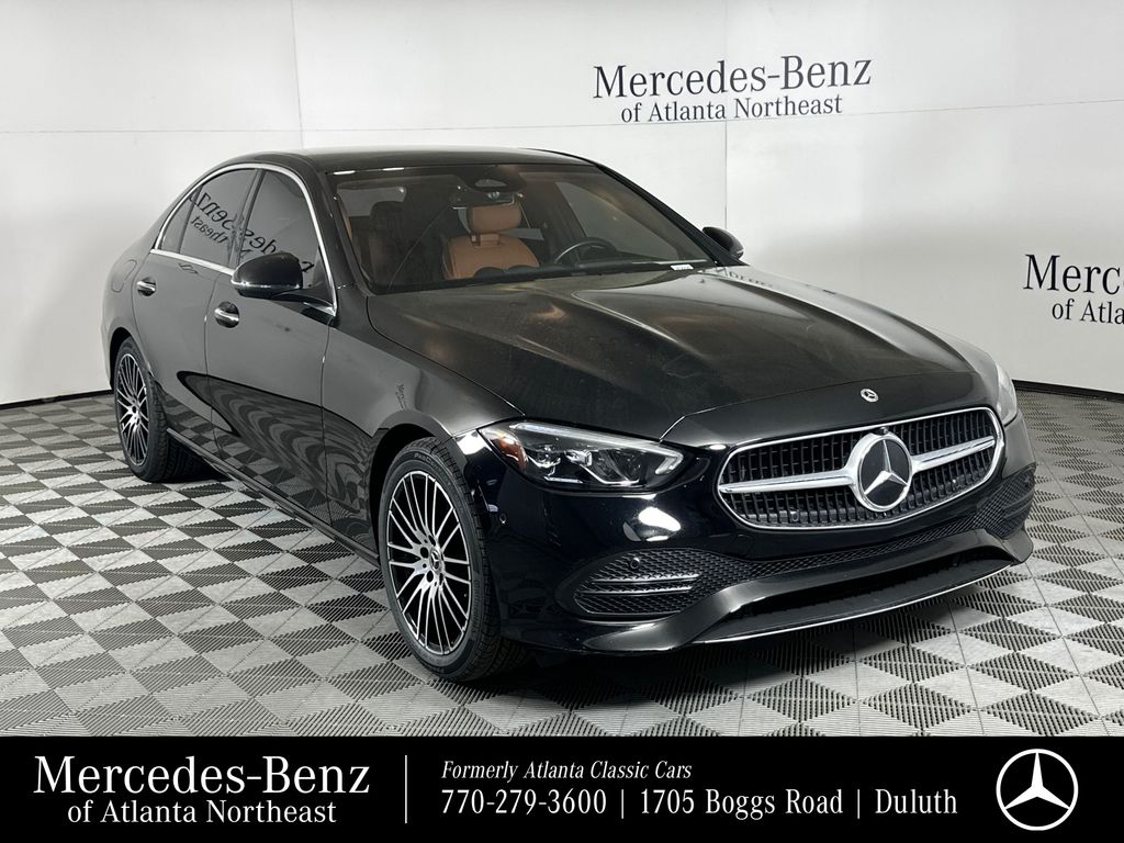 Black 2024 Mercedes-Benz C-Class C 300 RWD Sedan Rear-Wheel Drive 9-Speed Automatic