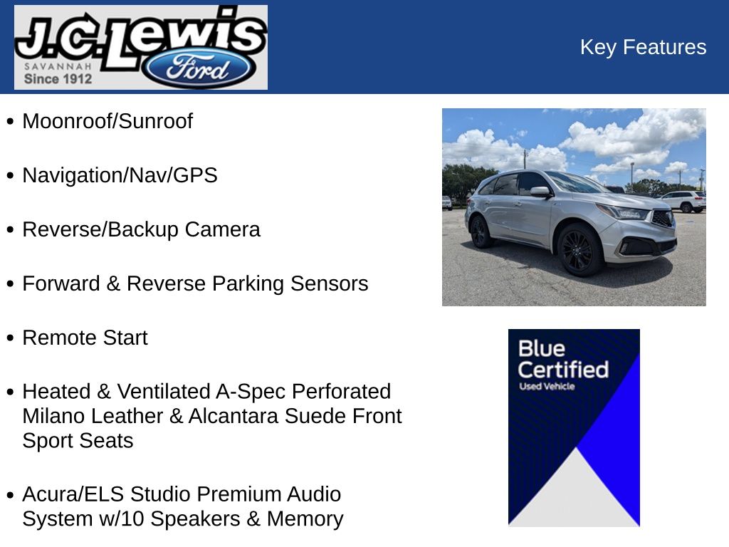 2019 Acura MDX SH-AWD w/Tech w/A-SPEC