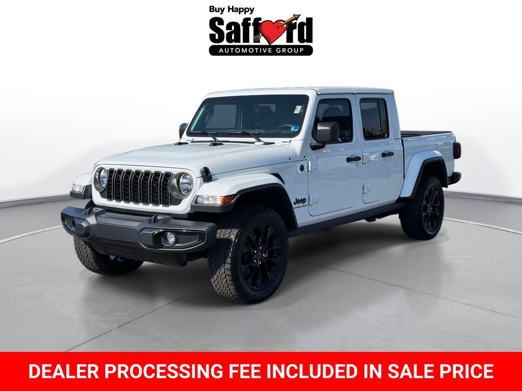 Bright White Clearcoat 2025 Jeep Gladiator NightHawk Crew Cab 4WD Pickup Truck Four-Wheel Drive 8-Speed Automatic