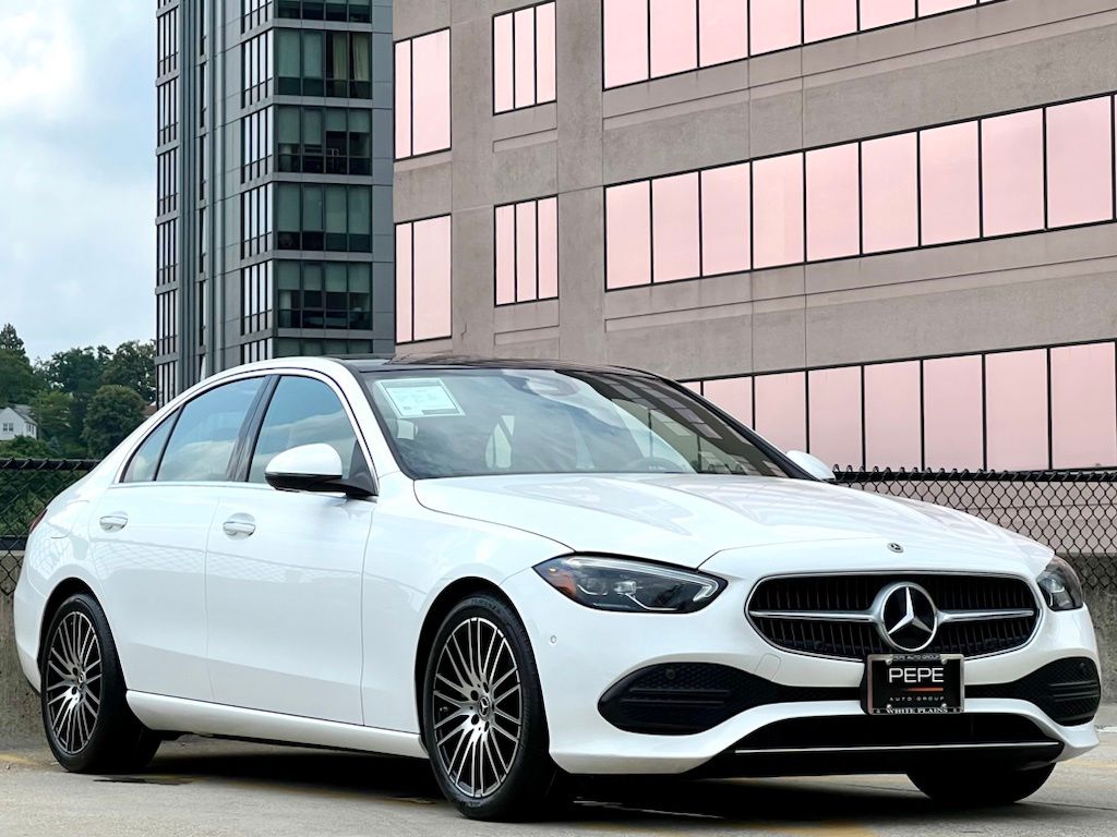 Polar White 2024 Mercedes-Benz C-Class Sedan All-Wheel Drive 9-Speed Automatic