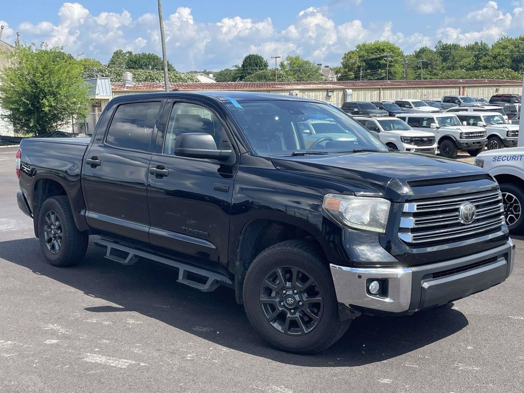 Midnight Black Metallic 2021 Toyota Tundra Pickup Truck Four-Wheel Drive 6-Speed Automatic