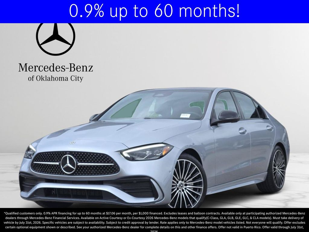 Cirrus Silver Metallic 2026 Mercedes-Benz C-Class Sedan All-Wheel Drive 9-Speed Automatic