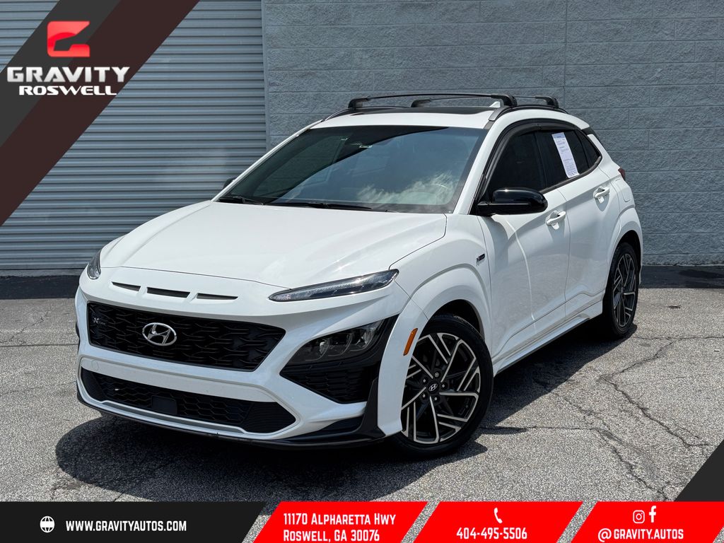 Lunar White 2022 Hyundai Kona SUV / Crossover All-Wheel Drive 7-Speed Automatic