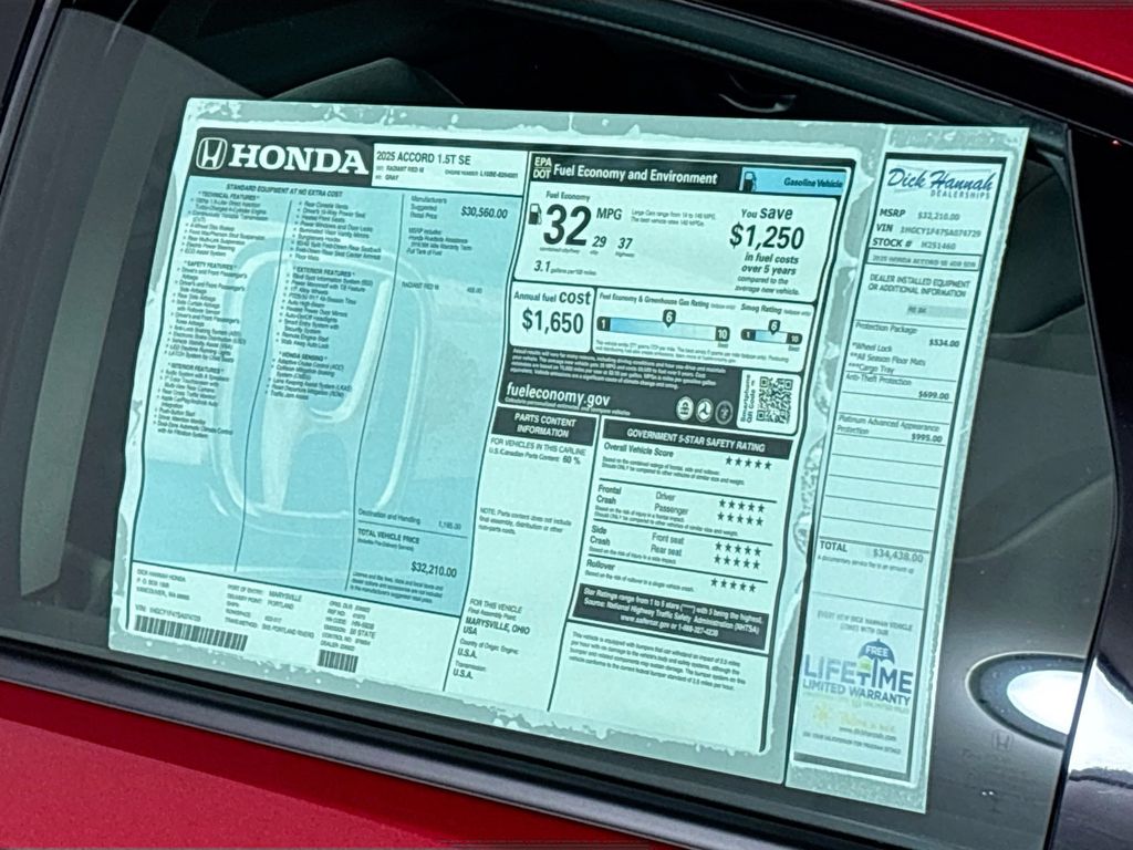 2025 Honda Accord SE