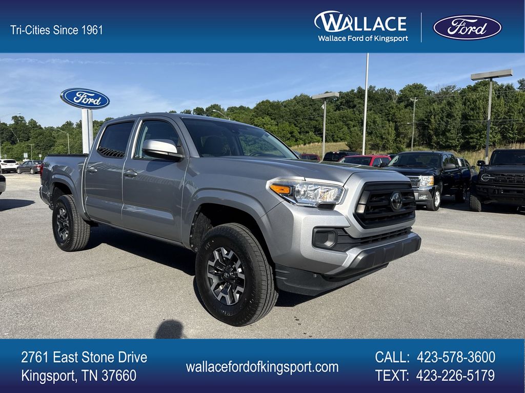 Silver Sky Metallic 2021 Toyota Tacoma Pickup Truck Four-Wheel Drive 6-Speed Automatic