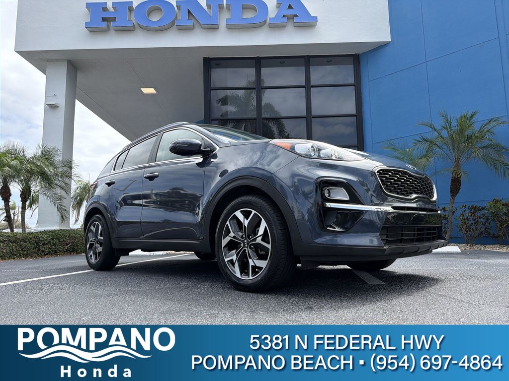 Pacific Blue 2021 Kia Sportage SUV / Crossover Front-Wheel Drive 6-Speed Automatic Overdrive
