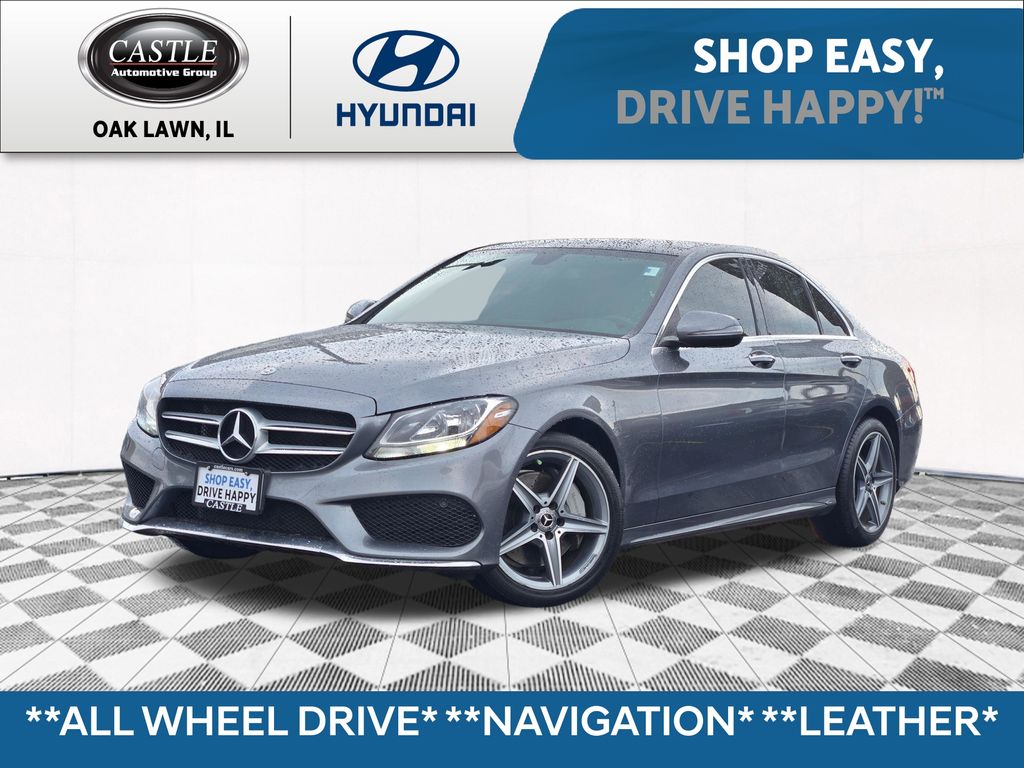 designo Selenite Gray Magno 2018 Mercedes-Benz C-Class Sedan All-Wheel Drive 9-Speed Automatic