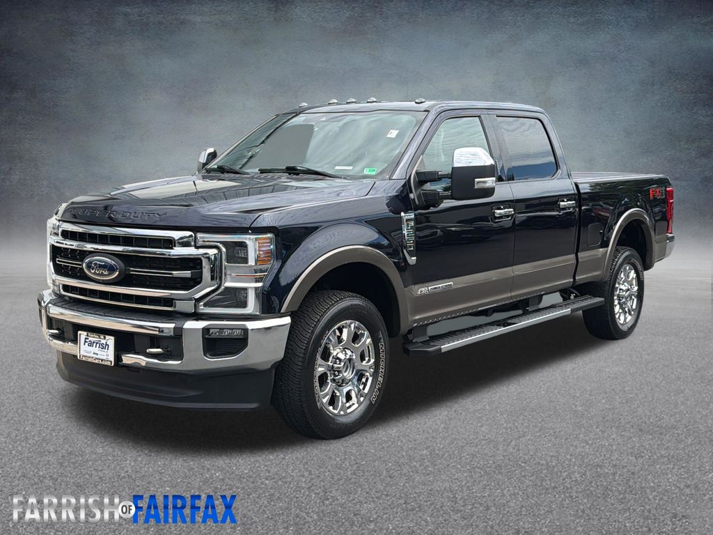 Blue Metallic 2022 Ford F-250 Super Duty Pickup Truck Four-Wheel Drive Automatic