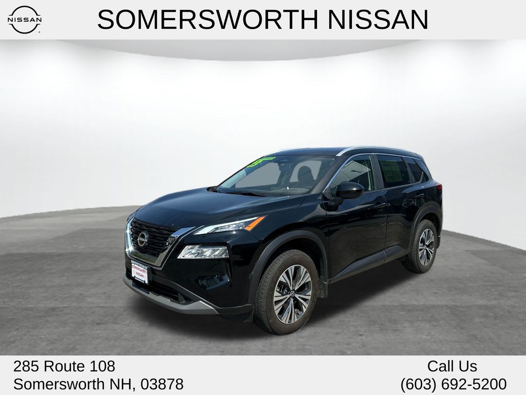 Super Black 2023 Nissan Rogue SV AWD SUV / Crossover All-Wheel Drive Continuously Variable Transmission
