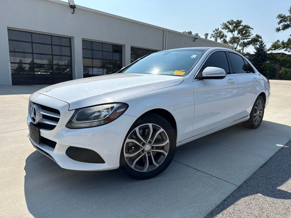 Polar White 2015 Mercedes-Benz C-Class Sedan All-Wheel Drive 7-Speed Automatic