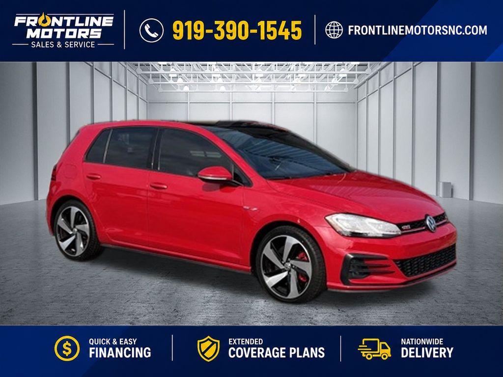 Tornado Red 2019 Volkswagen Golf GTI Hatchback Front-Wheel Drive 6-Speed Manual