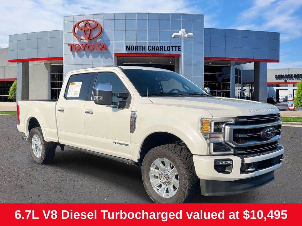 Star White Metallic Tri-Coat 2021 Ford F-250 Super Duty Pickup Truck Four-Wheel Drive Automatic