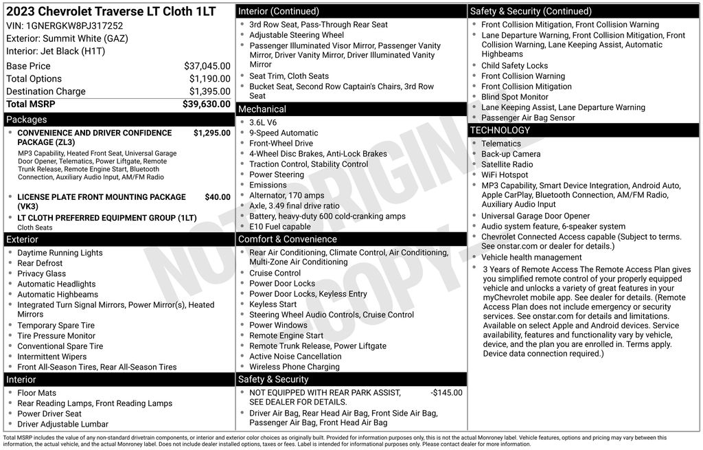 Used 2023 White Chevrolet LT image 6