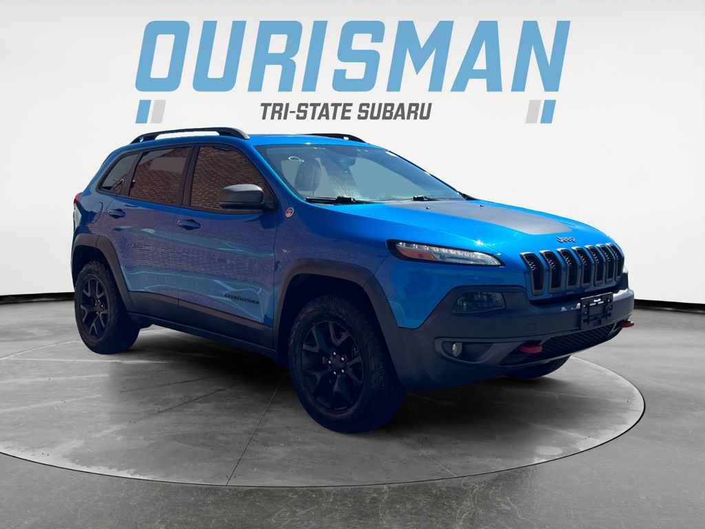 Hydro Blue Pearlcoat 2017 Jeep Cherokee Trailhawk 4WD SUV / Crossover Four-Wheel Drive 9-Speed Automatic