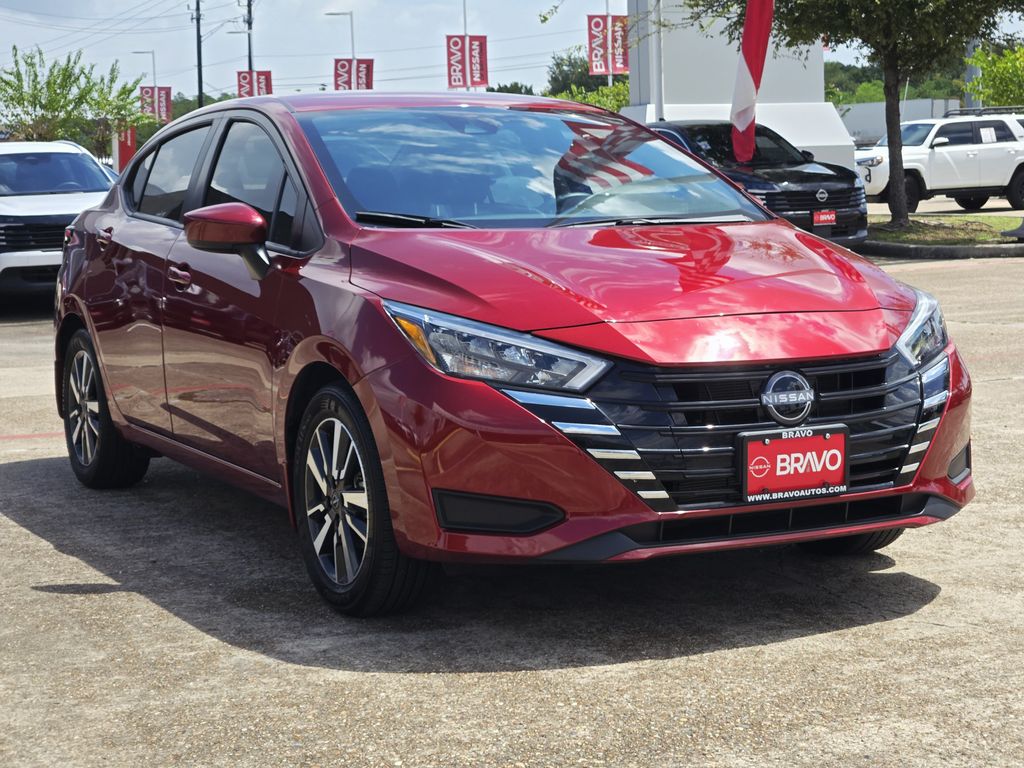 2025 Nissan Versa 1.6 SV Red at South Houston Nissan