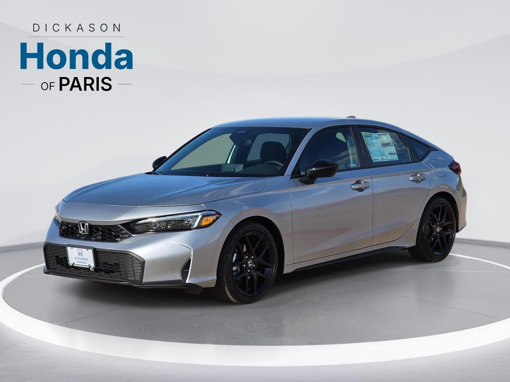Solar Silver Metallic 2026 Honda Civic Hatchback Hatchback Front-Wheel Drive Continuously Variable Transmission