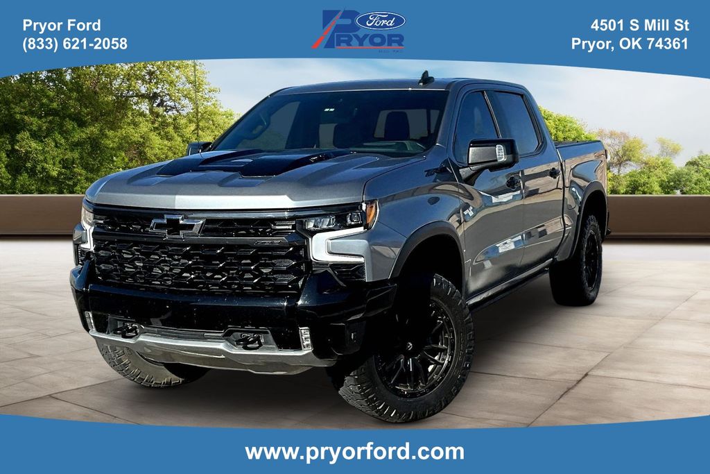 Sterling Gray Metallic 2024 Chevrolet Silverado 1500 ZR2 Crew Cab 4WD Pickup Truck Four-Wheel Drive Automatic