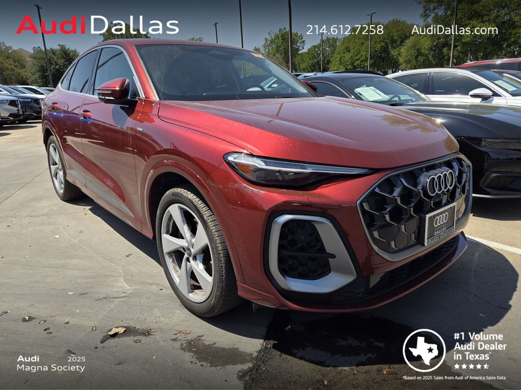 Grenadine Red Metallic 2025 Audi Q5 Sportback Sedan All-Wheel Drive 7-Speed Automatic