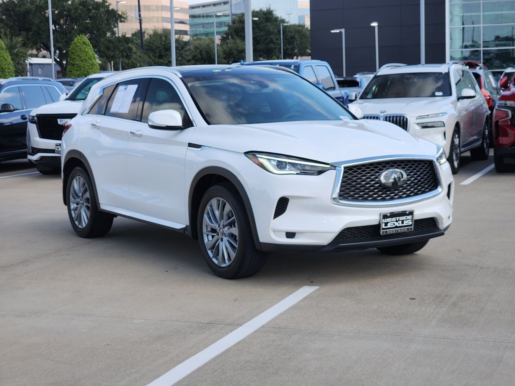 2023 INFINITI QX50 LUXE White at South Houston Nissan