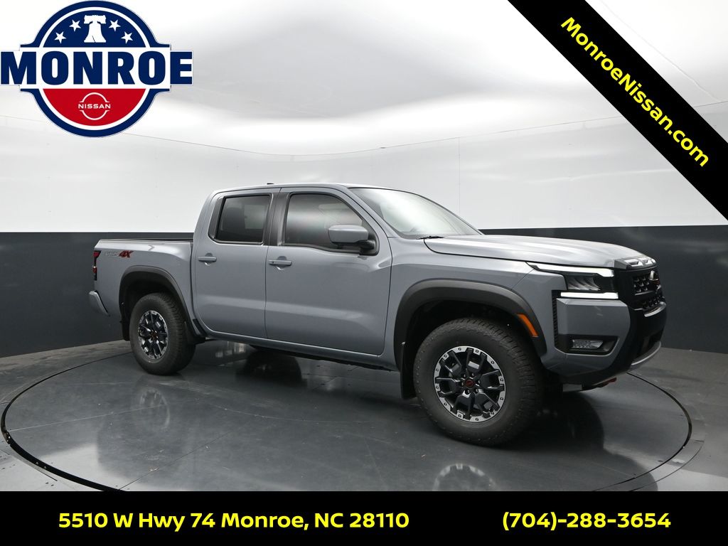 Boulder Gray 2026 Nissan Frontier Pickup Truck Four-Wheel Drive 9-Speed Automatic Overdrive